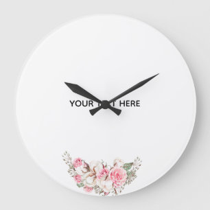 Create Your Own Floral  Large Clock