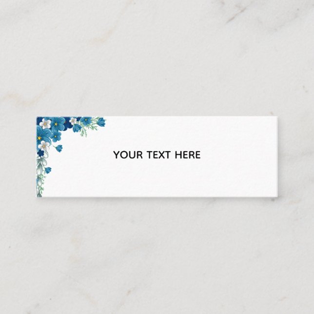 Create Your Own Floral Mini Business Card (Front)