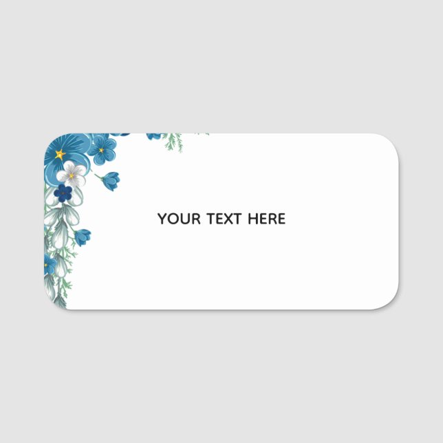 Create Your Own Floral Name Tag (Front)