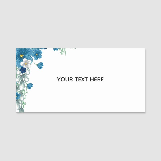 Create Your Own Floral Name Tag (Front)