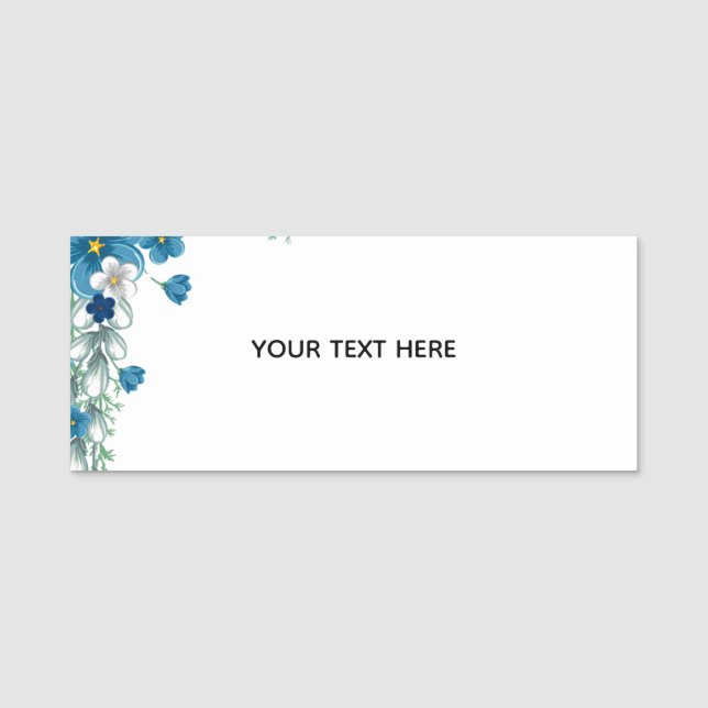 Create Your Own Floral Name Tag (Front)