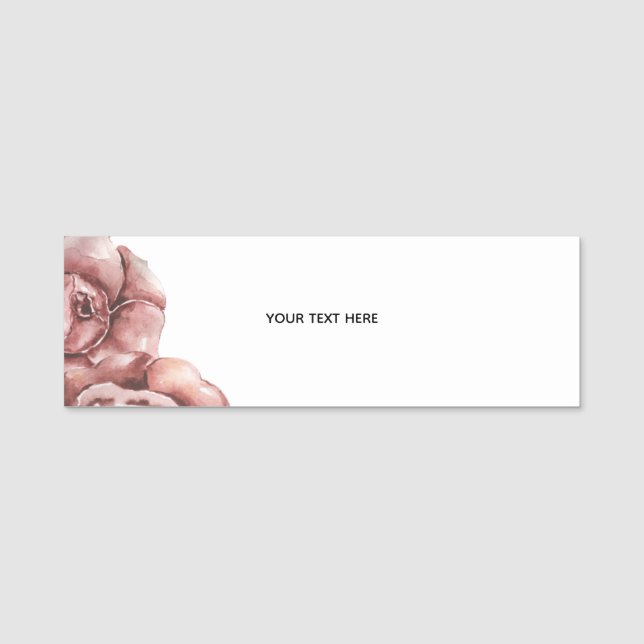 Create Your Own floral  Name Tag (Front)