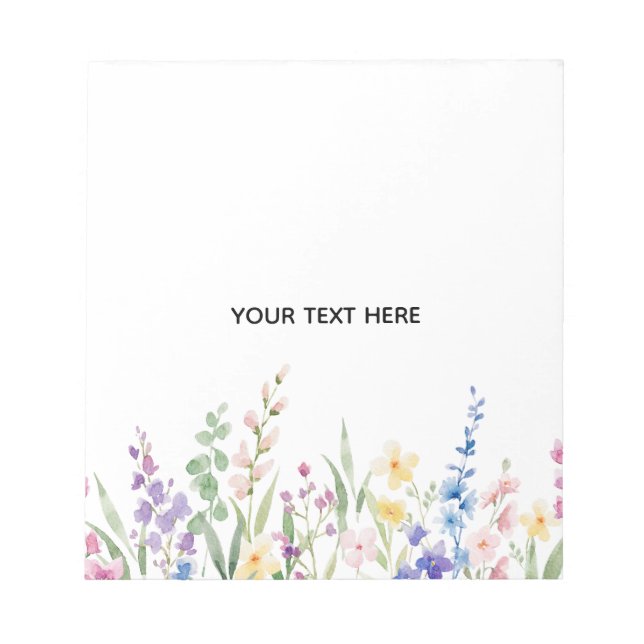 Create Your Own Floral Notepad (Front)