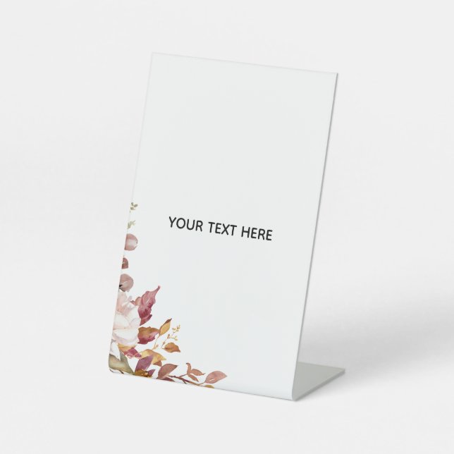 Create Your Own Floral Pedestal Sign (Front)