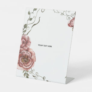 Create Your Own floral  Pedestal Sign