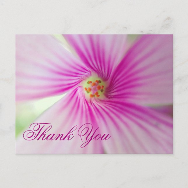 Create Your Own Floral Photo Thank You Postcard (Front)