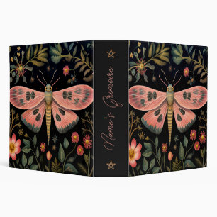 Create Your Own Floral Pink Garden Moth Binder