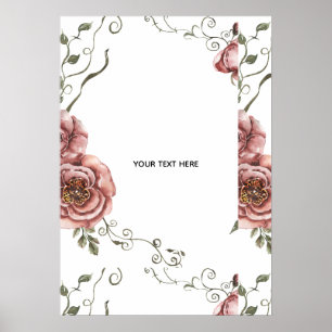 Create Your Own floral Poster