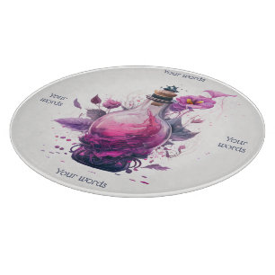 Create Your Own Floral Potion Bottle Apothecary Cutting Board