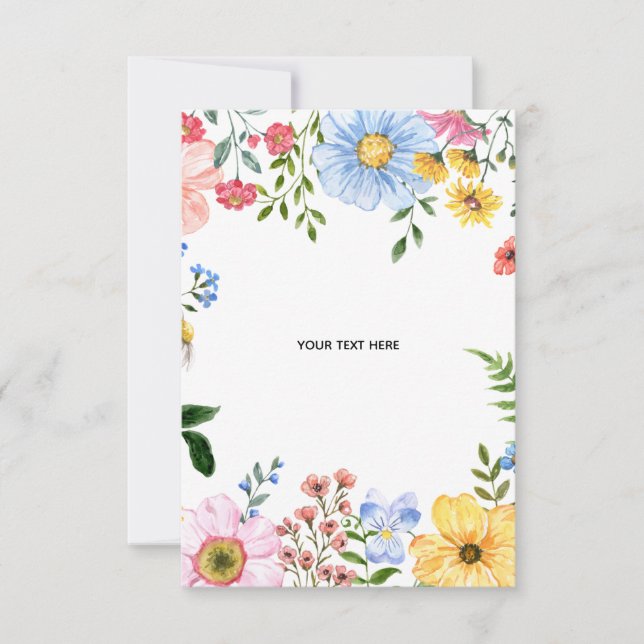Create Your Own floral Response Card (Front)