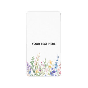 Create Your Own Floral Return Address Label