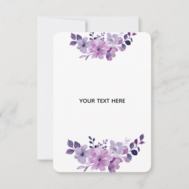 Create Your Own Floral RSVP Card (Front)