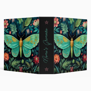 Create Your Own Floral Seafoam Green Garden Moth Binder