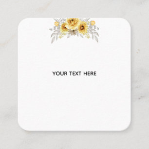 Create Your Own Floral Square Business Card
