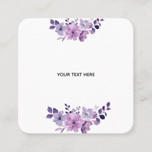 Create Your Own Floral Square Business Card