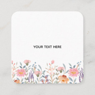 Create Your Own Floral Square Business Card