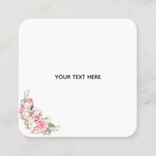 Create Your Own Floral Square Business Card