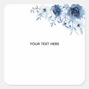 Create Your Own Floral Square Sticker