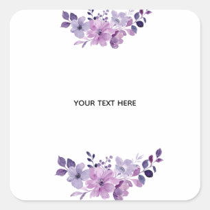 Create Your Own Floral Square Sticker