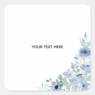 Create Your Own Floral Square Sticker