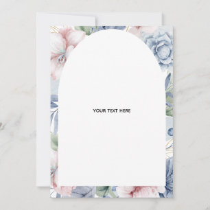 Create Your Own floral  Thank You Card