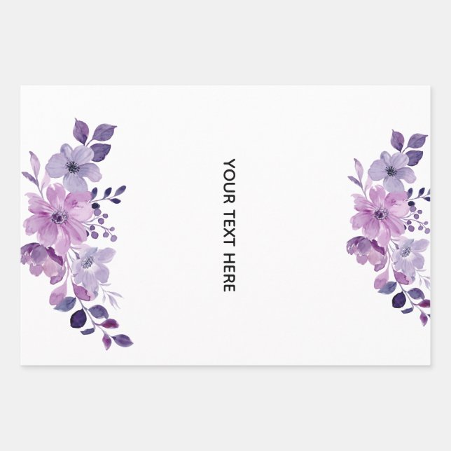 Create Your Own Floral Wrapping Paper Sheet (Front)
