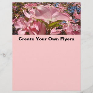 Create Your Own Flyers Pink Dogwood Flowers Office