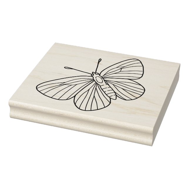 Create Your Own Flying Hand Drawn Moth Doodle Rubber Stamp (Stamp)