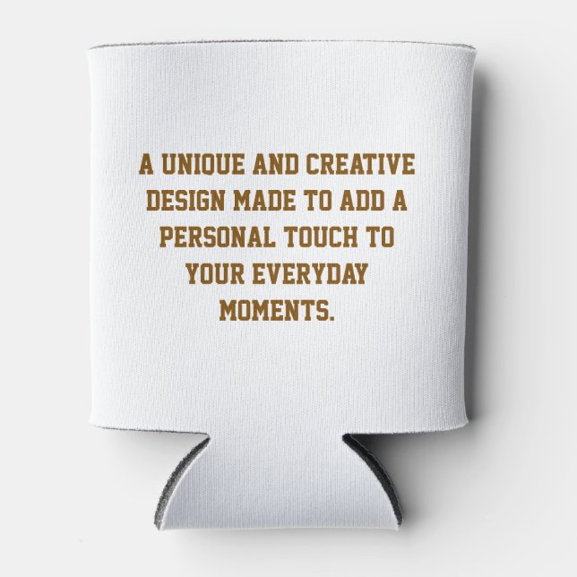Create Your Own Foam Can Cooler (Front)