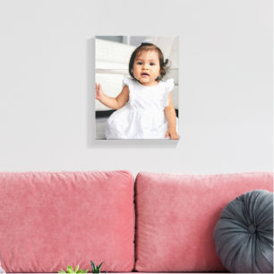 Create Your Own Frameless Kids Children Baby Photo Canvas Print