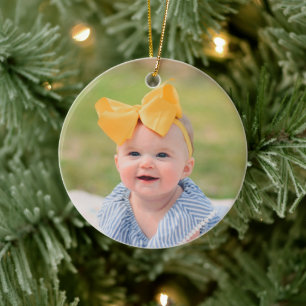 Create Your Own Frameless Kids Children Baby Photo Ceramic Ornament