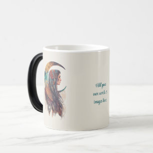 Create Your Own Free Spirit Floral Boho Moon Magic Mug