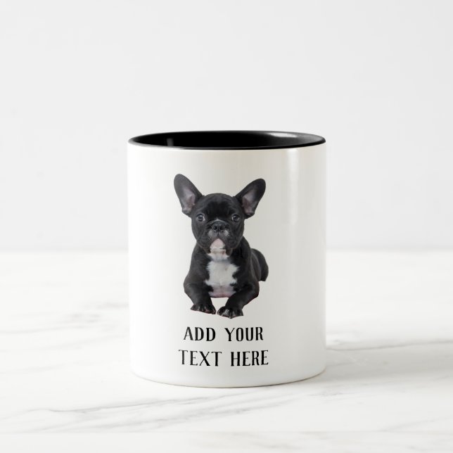 Create Your Own French Bulldog  Two-Tone Coffee Mug (Center)