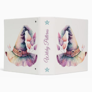 Create Your Own Frilly Rainbow Witch Hat Leaves Binder