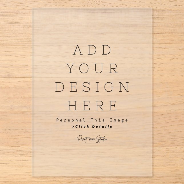 Create Your Own Frosted Acrylic Invitations (Front)