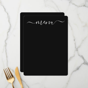 Create Your Own Fully Customized Black Menu