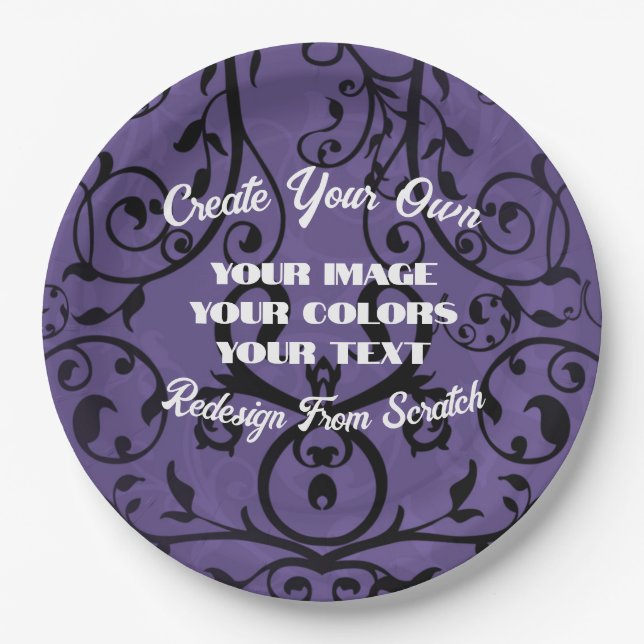 Create Your Own Fully Customized Paper Plate (Front)