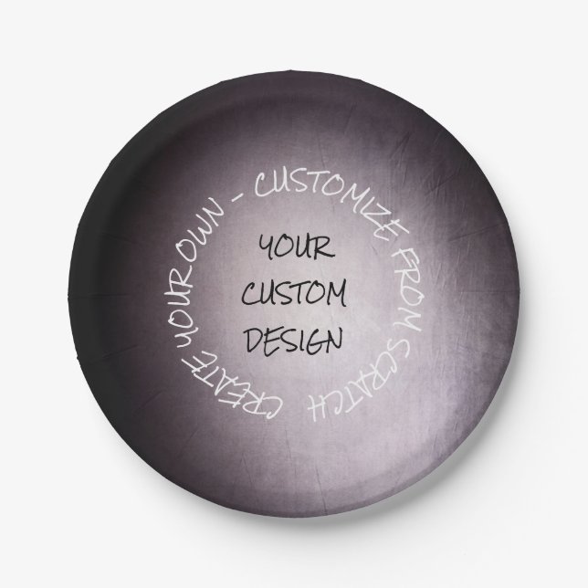 Create Your Own Fully Customized Paper Plate (Front)