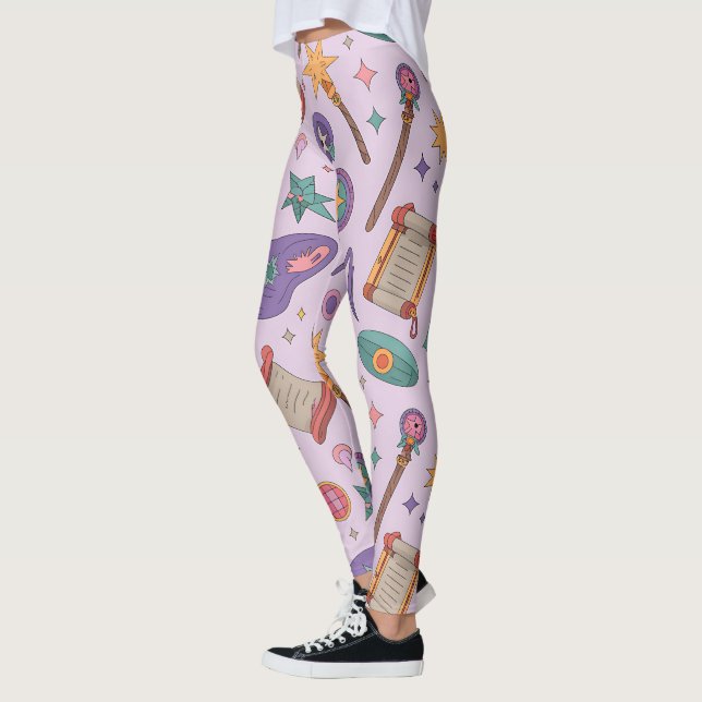 Create Your Own Fun Magic Wands Scrolls Stones Leggings (Left)