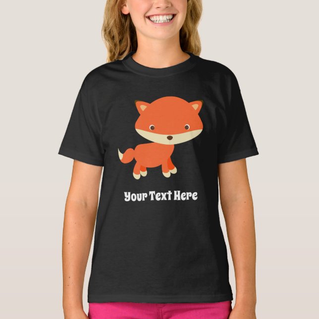 Create Your Own Funny Animal Fox T-Shirt (Front)