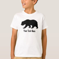 Create Your Own Funny Black Bear Name T-Shirt
