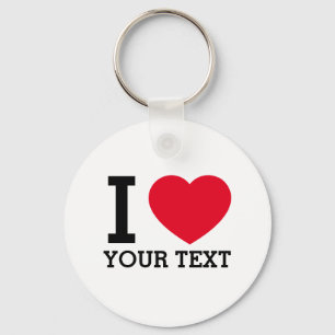 Create Your Own Funny I love Keychain
