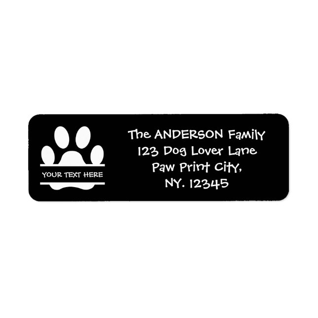 Create Your Own Funny Paw Print (Front)