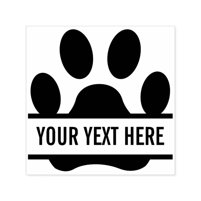 Create Your Own Funny Paw Print  Rubber Stamp (Design)