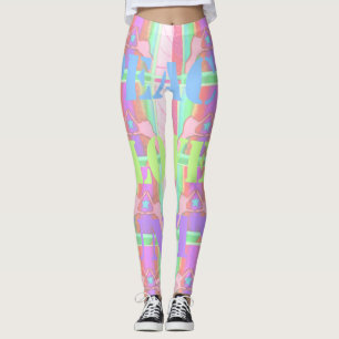 Create your own funny Peace love Unity design art Leggings