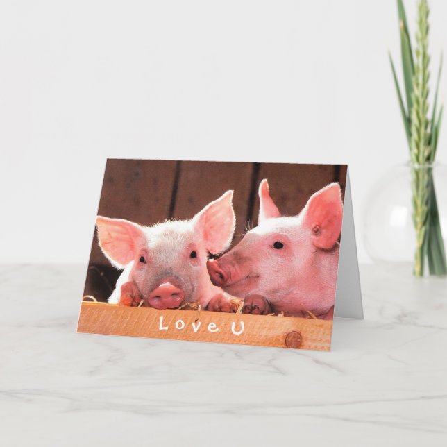 Create Your Own Funny Photo Love You Custom Card (Front)