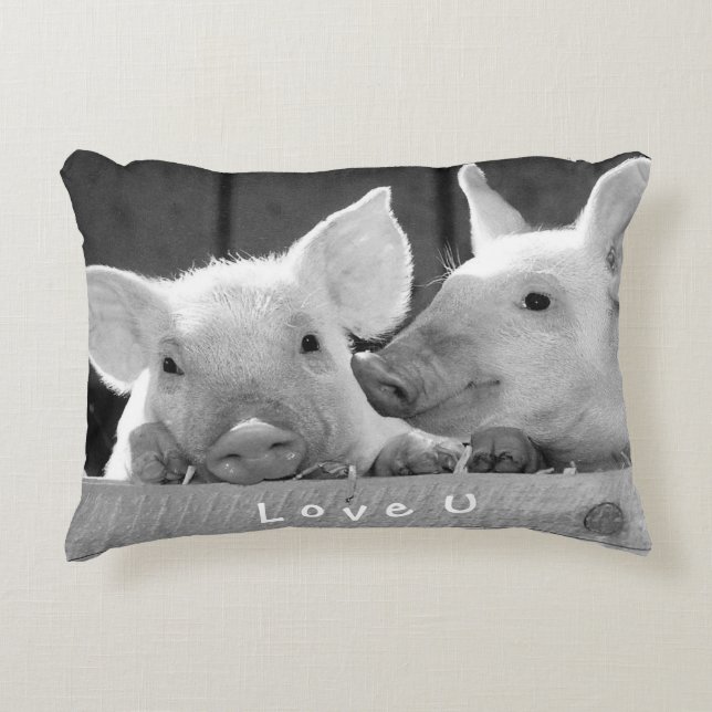 Create Your Own Funny Photo Love You Custom Decorative Pillow (Front)