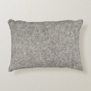 Create your own Furry grey fabric Decorative Pillow