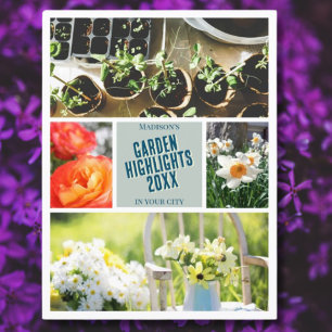 Create your own garden gardening highlights photo postcard