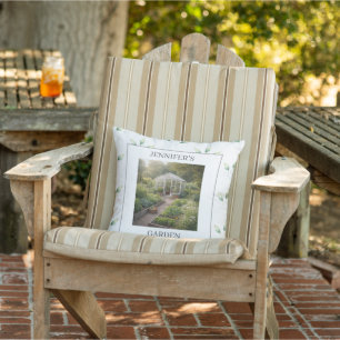 Create your own garden photos monogrammed garden outdoor pillow
